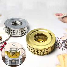 Japanese Hollow Heating Base Stainless Steel Warm Tea Pot Candle Heating Glass Teapot Tea Warmer