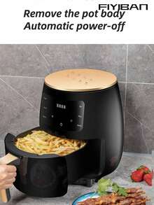 FIYIBAN 4.2QT Large Capacity Smart Fully Automatic Air Fryer, With Multi-Function LED Touch Screen, Suitable For Frying, Baking, Roasting Chicken, And Microwave Cooking - UK Plug(220-240V) - View 7