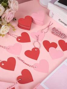 100 de etichete elegante pentru cadouri în formă de inimă - fabricate din carton de înaltă calitate, potrivite pentru ambalarea cadourilor de nuntă, surprize de Ziua Îndrăgostiților, decorațiuni pentru cadouri de ziua de naștere, decor pentru coșuri cu ouă de Paște, sărbători aniversare și diverse proiecte artizanale sezoniere. Etichete pentru ambalarea cadourilor de Ziua Recunoștinței.