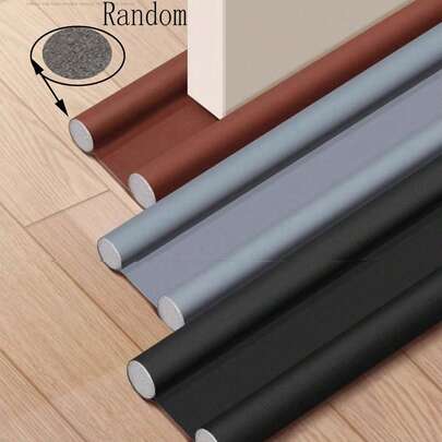 1 pieza Tira de sellado de puerta, Tope de puerta de espuma y cuero, Burlete de aislamiento para parte inferior de puerta, Sello de parte inferior de puerta sin adhesivo