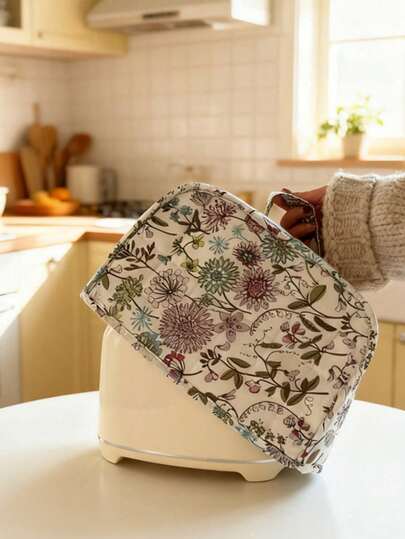 1 Vỏ bọc máy nướng bánh mì họa tiết hoa phong cách đồng quê Pháp cổ điển, Vỏ bọc chống bụi cho máy nướng bánh mì chủ đề cà phê sáng tạo, Vỏ bọc máy nướng bánh mì có thể giặt được kèm tay cầm trên cùng, Phù hợp với máy nướng bánh mì tiêu chuẩn 2/4 lát, Vỏ bọc chống bụi cho thiết bị gia dụng, Trang trí nhà cửa