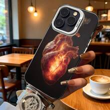 Funda de Teléfono Diseño de Anatomía de Corazón  para  14 Pro Max  13 Pro  12  Galaxy S23 S22 S21 Regalo Ideal para Todas las Estaciones - Negro - Ver 6