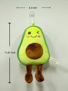 11.8 Inch/30cm Cute Plush Avocado Stuffed Doll, Soft Fruit Shaped Pillow Doll, Fluffy Plush Fruit Doll, Huggable Cute Plush Doll, Suitable As Gift For Friends, Valentine's Day, Christmas, Party, Mother's Day, Halloween, Children Pillow, Plush Doll, Avocado Themed Gift - Multicolor - View 2