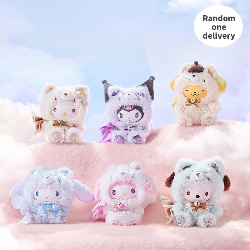 Miniso Sanrio My Melody/Kuromi/Hello Kitty Island Fox Series Vinyl & Plush Blind Box Character Fox Costume Style & Plush Texture Vinyl & Short Plush Material Cute Details Ideal For Desk Decor & Collection Doll(1 PC Random Delivery) - Multicolor - View 1