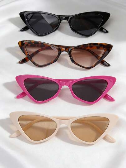Four Pairs Of Stylish Multi-Colored Fashion Glasses, Perfect For A Holiday Beach Accessory.