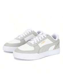 Puma Caven Series Low-Top Lightweight Casual Sneakers For Women, Item No. 380810-35 - Puma White-gray-gold - View 3