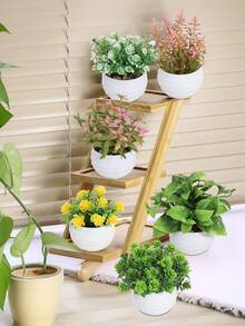 6 buc/set ghivece artificiale mini suculente, decorațiuni verzi, material PP, material PE, plante artificiale, decorațiuni pentru birou, personalizate din fabrică, decorațiuni pentru dormitor școlar, decorațiuni pentru petreceri în aer liber, evenimente, sărbători, petreceri de ziua de naștere - Verde - Vizualizare 8