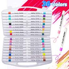 36 Marcadores Acrílicos de Color Herramientas de Pintura de Larga Duración Herramientas de Color Suministros de Regreso a la Escuela - 36 colores/juego - Ver 2
