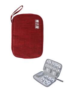 1pc Creative New Fashionable Cute Minimalist Large Capacity Digital Storage Bag, Thickened Waterproof Shockproof Anti-Pressure Wear-Resistant Digital Accessories Organizer Bag, Electronics Protective Case, Multi-Function Storage Bag, Cosmetic Bag, Coin Purse, Compact And Portable, Can Store USB, Data Cables, Chargers, Cards, Pens, ID Cards, Earphones And Other Items, Suitable For Travel, Business Trip, Office, Meeting Room, Study, Library, Hiking, Vacation, Outdoor, Student Dormitory Essentials Camera Case Camera Bag Charger Case Packing Cubes For Women For Men Charger Bag - Multicolor - View 15