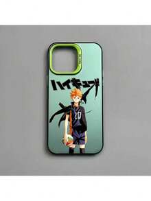 Funda de teléfono de anime H-Haikyuu Oya Volleyball compatible con 16 15 14 13 12 11 Pro Max Plus – Cubierta trasera de TPU suave de colorido degradado, funda compatible con funda  17 pro max, funda  17 pro, funda  17, funda  16, funda  16 pro max, funda  15 - Z1 - Ver 10