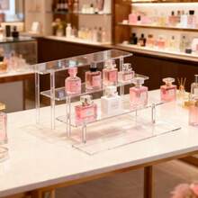 1pc Acrylic Perfume Display Stand, Transparent Multi-Functional Decorative Storage Design, Suitable For Retail Stores, Home, Desktop, Toy, Perfume, Dessert Display - Clear - View 4