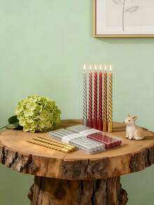 4pcs - 10-Inch European Style Colorful String Candle Holders, Suitable For Home Decor, Perfect For Romantic Candlelight Dinners And Wedding Decorations. Add A Warm And Romantic Atmosphere To Your Home! Also An Excellent Gift Choice For Friends And Family, Suitable For Various Occasions: Birthday, Mother's Day, Father's Day, Anniversary, Thanksgiving, And Valentine's Day. - 彩色 - 查看 4