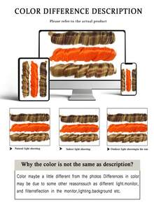 Tóc giả bện kiểu Pháp xoăn lọn dài 26 inch - Tóc bện xoắn sóng nhẹ chịu nhiệt, đã được uốn sẵn để dễ tạo kiểu, tóc nối tổng hợp nhiều màu sắc dành cho nữ, kiểu tóc hàng ngày cho tiệc Giáng sinh (150g/gói) - Nhiều màu - Xem 6