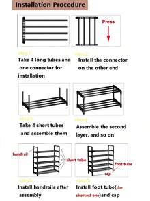 [US-Based Shipping]1pc,8-Layer Simple Shoe Rack Household Shoe Cabinet Multi-Functional Storage Rack, Layer Adjustable Stainless Steel Shoe Rack,Household Simple Entryway,Space Saving,Suitable For Living Room, Bedroom, Entrance, Office, Home, Multi-Layer Storage, Simple Shoe Rack Metal Shoe Shelf Footwear Amazing Shoerack Living Room Furniture Space Saving Shoes Organizer Stand Holde, Black Metal Shoe Rack, Approximately 23 Inches Wide, Improves Space, Simple And Dust-Proof, Stable, Fashionable, Easy To Disassemble And Assemble, Portable - 黑色 - 查看 7