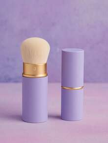 1pc/2pcs Large Purple Retractable Makeup Brush Set With Cover, Powder Brush, Blush Brush, Foundation Brush, Contour Brush, Highlighter Brush, Soft Hair, Multi-Functional, Travel Friendly Cosmetic Brushes,Giveaways - Multicolor - View 2