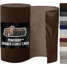 - Forro para cajones y estantes, agarre fuerte, no adhesivo, fcil de instalar, 12 pulgadasx 20 pies, forros de organizacin duraderos, gabinetes de cocina, cajones, estantes de almacenamiento para baos, chocolate - Chocolate + 30An x 30L cm - Ver 2