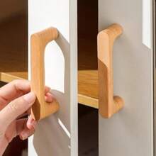 1pc/5pcs Wooden Drawer Pull Handles, Cabinet Door Knobs, Kitchen Cabinet Drawer Pulls - Multicolor - View 7