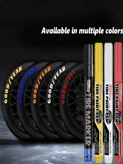 rayhong Automotive Tire Paint Marker - Waterproof And Long-Lasting Oil-Based Pen For DIY Tire Art And Patterns, Random Old/New Models Sent