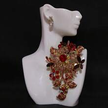 1pc Oversized Fashionable Rhineston Brooches For Ladies,Suitable Shirt Collar Clothing Accessory, Party And Wedding Gift Valentines,Mom,Mother,Mother's Day,Gift - 彩色 - 查看 8
