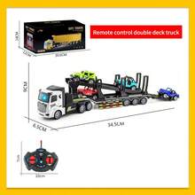 1:48 Scale Remote Control Transport Vehicle Series - 4-Way Remote Control Dump Truck And Container Transport Truck Set, Children's RC 4WD Remote Control Truck, RC Transport Vehicle Toy Birthday Gift For Boys
