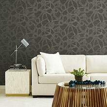 RoomMates RMK12234PL Nikki Chu - Papel pintado para pelar y pegar color gris y plateado metálico(Gris y plateado.) - Multicolor - Ver 3