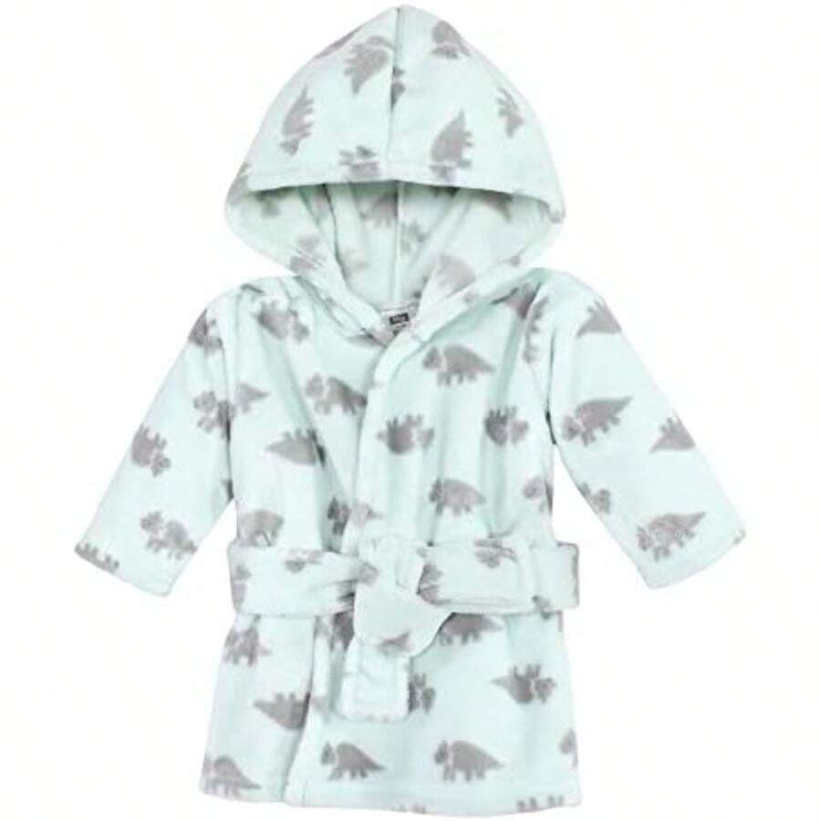 Hudson Baby - Bata de baño unisex de felpa para bebé, diseño con cara de animal, koala, talla única(0-9 meses Triceratops) - Multicolor - Ver 1