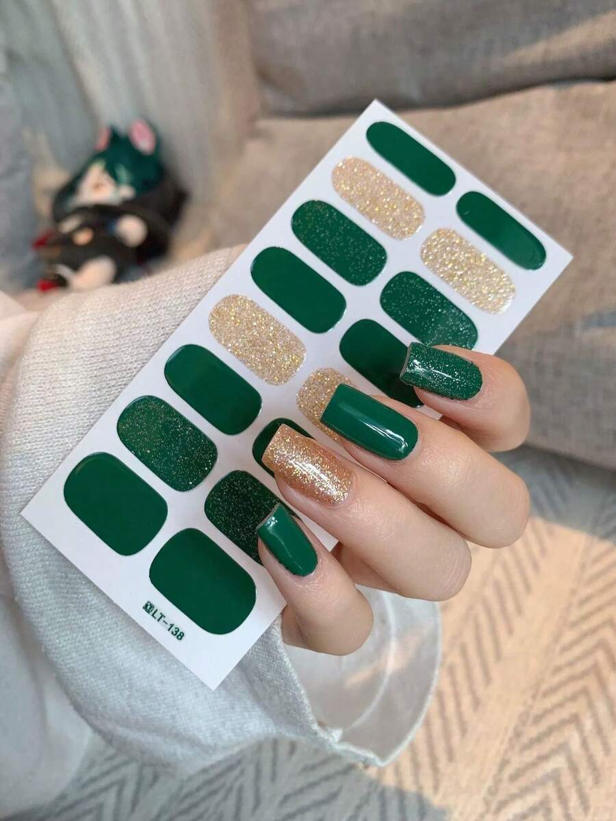 1片装新款圣帕特里克节美甲贴纸，自粘式全覆盖设计，全甲贴片，防水可移除美甲贴，女士美甲，女士自粘美甲贴纸，易于使用，适合节日、派对、生日礼物美甲 - Follow Your Heart - 查看 1