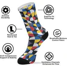Athletic Socks - Colored Geometry - View 6