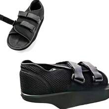 ZAPATO POS-OPERATORIO VOLADO DE TALÓN - Con una curva y rigida posterior para liberar presión en el talón - Negro - Ver 1