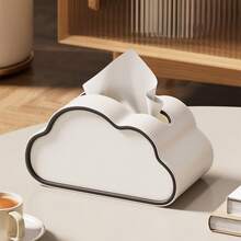 Luxury Cloud-Shaped Tissue Box, High-End Decorative Facial Tissue Holder For Living Room, Tabletop - White - View 7