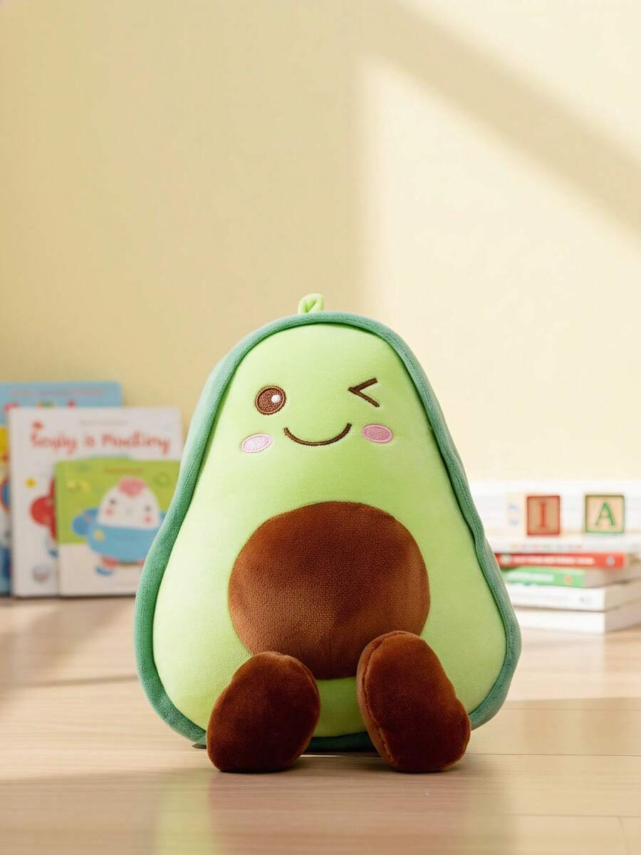 11.8 英寸/30 厘米可爱牛油果毛绒玩偶，柔软水果造型抱枕，蓬松毛绒水果玩偶，可拥抱的可爱毛绒玩偶，适合作为礼物送给朋友，情人节、圣诞节、派对、母亲节、万圣节、儿童抱枕、毛绒玩偶，牛油果主题礼物 - 彩色 - 查看 1