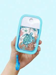 Spray Bottle, 1/2pcs Summer Moisturizing Water Cosmetic Bottle, Pink Flower Print, Ocean Turtle Print Pattern Perfume Spray Bottle, With Hook And Anti-Fall Silicone Protective Cover, Can Be Given To Family Or Friends For Birthday Gifts, Holiday Gifts, Suitable For Travel Portable 50ml - Multicolor - View 12