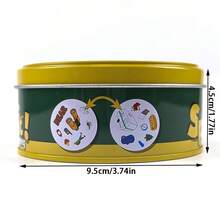 Outdoor-Themed Memory Matching Game Set – Round Tin Storage With Camping/Wildlife Design Cards, Brain-Teasing Tabletop Game For Adult Casual Gatherings, Portable Entertainment For Home & Social Events - Multicolor - View 4