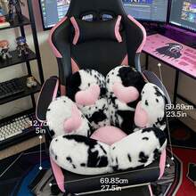 Ultra-Soft Cat Paw Floor Cushion Chair - Compact Lounge Seat For Gamers And Home Office - Cozy 28x24 Inch Plush Pillow For Dorm Or Apartment - Cow Color - Màu bò - Xem 3