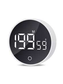 1 PC Digital Kitchen Timer, Large Display Magnetic Countdown Timer, Adjustable Volume And Brightness Sound Alarm, Countdown Timer For Home School Supplies Learning Teaching Time Management Tool, Cooking Classroom Learning, Gym, Office, - White - 白色 - 查看 7