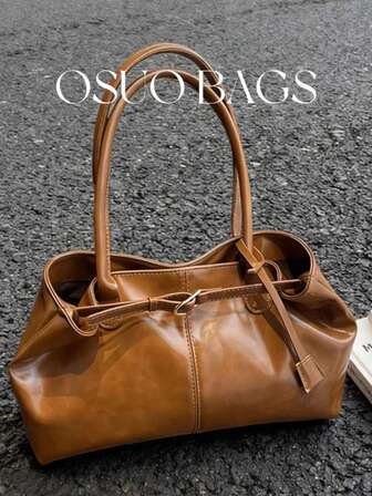 Nuevo bolso de mano de gran capacidad de moda para mujer, de piel sintética (PU), bolso de hombro, diseño minimalista y clásico, estilo de negocios, bolso de trabajo y para ir a la universidad, con cierre magnético y asas dobles, adecuado para mujeres, estudiantes universitarias, ir al trabajo y viajes de negocios