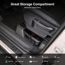 Compatible With Ineos Grenadier 2020-2024 Under Seat Storage Tray Customized Driver Passenger Underseat Hidden Organizer Tool Box Organizer With Anti-Slip And Handle Carbon Fiber Pattern - CarbonFiber - View 5