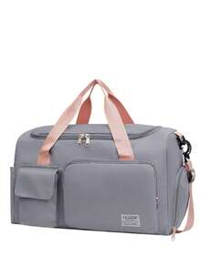 时尚运动瑜伽旅行包，拉链封口，空间宽敞，适合女性使用。大容量，适合训练、游泳、健身，配有可调节肩带，握感舒适，材质轻便。 - 彩色 - 查看 17