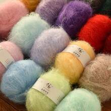 8pcs/Pack, Alpaca Mohair Yarn, Clear Colors, Soft & Comfortable Yarn Balls, For Knitting Sweaters, Crocheting Scarves, 30 Color Options - Thousand-times-a-millennium Alpaca Horse Sea - View 9
