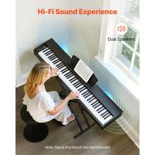Weighted Digital Piano, 88 Keys Fully Weighted, Electric Piano Dual Keyboard & Speakers, With Sustain Pedal, Recording Function, 238 Tones, Wireless Connection, For Beginners, Without Stand - Xem 3