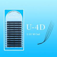 MASSCAKU 12 filas de pestañas postizas de visón natural gruesas en forma de abanico pre-armadas con forma en U, 3D, 4D y 5D, con rizo en forma de U y W Bloom - Negro - Ver 16