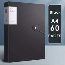 [File Folder] A4 File Folder With 60 Pockets, Suitable For Storing A4 Size Documents And Papers Such As Test Papers. Made Of PP Material, Highly Permeable And Waterproof, Easy To Store And Organize. It Is An Ideal Folder For Storing Home Documents, School And Office Documents|Back To School Season|Graduation Season|Folder - 60 pockets/book - 查看 11