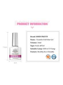 BORN PRETTY 10ml 转印箔凝胶指甲油贴纸指甲胶水可卸UV打印凝胶美甲沙龙美甲使用 - 無色 - 查看 2