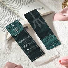 2pcs PET Printed Bookmarks, Exquisite Waterproof, Practical, Unique Pattern Design, Add Fun To Reading, Perfect Gift For Campus Friends In Back To School Season (Random Color Tassel) - Multicolor - View 8