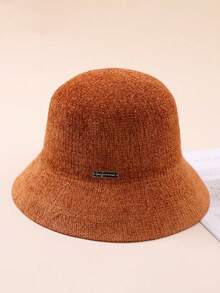 1pc Knitted Bucket Hat, Small Head Circumference, Flattering Bucket Hat For Women, Autumn/Winter