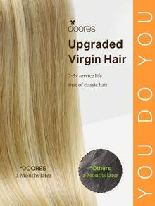DOORES 50g 20pcs/Pack 100% Remy Human Hair Extensions, Light Blonde Highlights, Tape-In Hair Extensions, Heat-Resistant & Dyeable, Seamless Adhesive, Add Volume & Length - S16/22A - View 3
