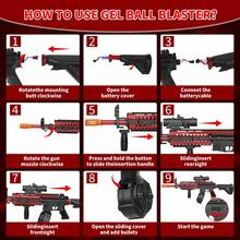 Electric Gel Blaster Set Featuring Dual Modes: Automatic Burst Fire And Manual Single Shot. Ideal For Outdoor Shooting Activities And Team Games, Also Makes A Perfect Gift For Halloween And Christmas Automatic Shooting Games. Shooting Game Equipment, Team Game Gear. - Đỏ và đen - Xem 3