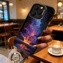 Funda de Teléfono Patrón de Árbol de Llama Plateada para  14 Pro Max  13  Galaxy S23 Opción de Regalo Ideal para Todas las Estaciones - Plateado - Ver 3