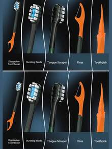 24PCS Exploded Bead Toothbrush Disposable Adult Cleaning Toothbrush Portable Travel Toothbrush With Dental Floss - Multicolor - View 9