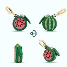 Mini Fruit Coin Purse Cute Soft Keychain Wallet Small Pouch Bag Charm Accessory - Watermelon - View 6